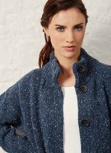 Fisherman Donegal Fleck Longline Button Cardigan deep sea 03.jpg