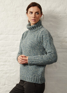 Fisherman Donegal Fleck Polo Neck Sweater seagreen 01.jpg