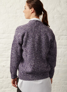 Fisherman Donegal Fleck Toggle Cardigan  purple rain 01.jpg