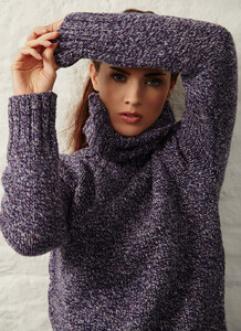 Fisherman Donegal Fleck Polo Neck Sweater purple rain 04.jpg