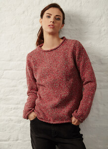 Fisherman Donegal Fleck Roll Neck Sweater rock candy.jpg