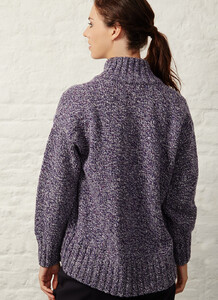 Fisherman Donegal Fleck Button Cardigan purple rain 02.jpg