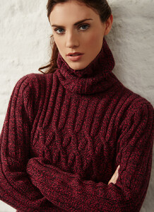 Fisherman Criss Cross Polo Sweater rock candy 04.jpg