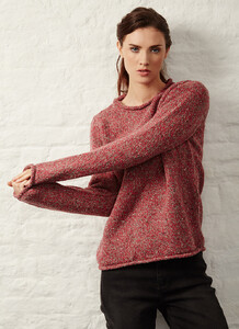 Fisherman Donegal Fleck Roll Neck Sweater rock candy 01.jpg