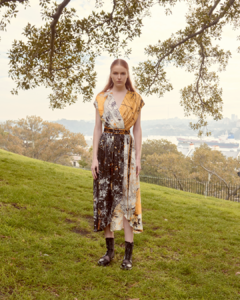The Resort 2021 Looks - Redemption Silk Linen Wrap Dress.png