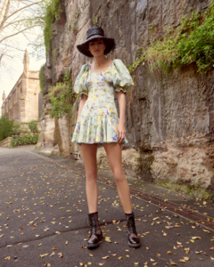 The Resort 2021 Looks - Verde Puff Sleeve Mini Dress.png