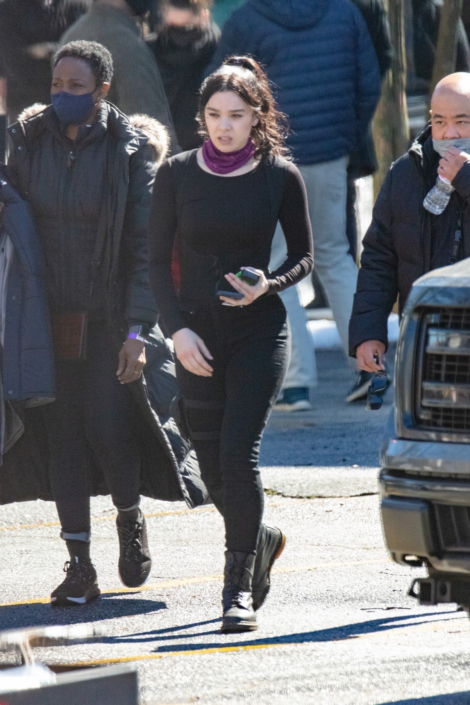 Hawkeye" set, NYC, Feb 21 '21.