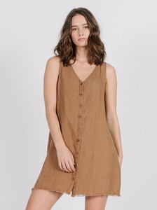 WTH9-906C-BUTTON-MIDI-DRESS-BRONZE-FRONT2.jpeg