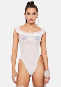 Ruffle Off Shoulder Sheer Flocked Teddy - White_02.jpg