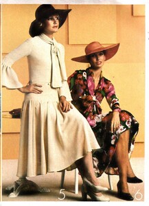 1974. Fashion model Katalin Kallay on the right sitting  and model Souky on the left.jpg