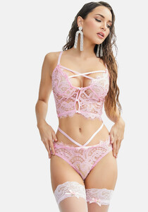 Eyelash Lace Cami Lingerie Set With Pearl Buttons - Pink_04.jpg