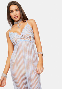 Eyelash Lace Striped Sheer Nightie Gown - Blue_01.jpg