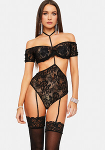 Lace Bandeau Garter Teddy Set - Black_02.jpg