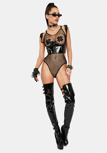 Exposed Fishnet Strappy Lingerie Teddy - Black_02.jpg