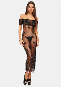 Off The Shoulder Eyelash Lace Night Gown - Black_04.jpg