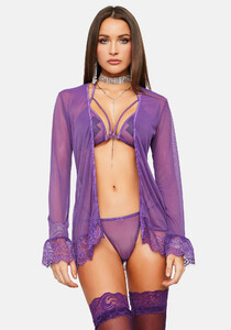 Matching Long Sleeve Mesh Robe Bra Panty Lingerie Set - Purple_01.jpg