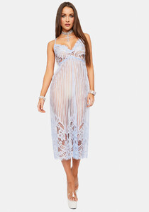 Eyelash Lace Striped Sheer Nightie Gown - Blue_02.jpg