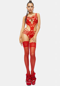 Strappy Lace Heart Teddy Garter Set - Red_01.jpg