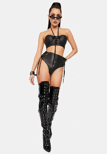 Vegan Leather Lace Up Booty Shorts - Black_04.jpg