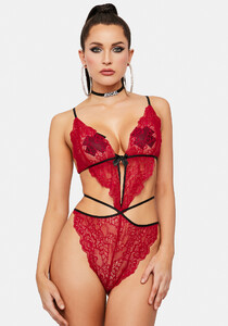 Scalloped Lace Wrap Around Teddy - Fuschia_03.jpg
