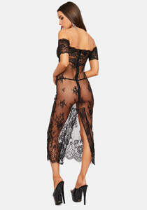 Off The Shoulder Eyelash Lace Night Gown - Black_01.jpg