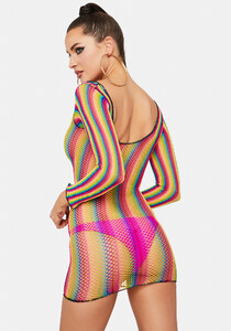 Fishnet Dress Stripe Rainbow Bodycon_03.jpg