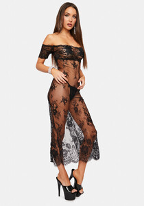 Off The Shoulder Eyelash Lace Night Gown - Black_03.jpg