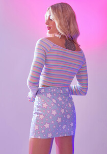 Sugar Thrillz Star Print Mini Skirt - Light Blue_02.jpg