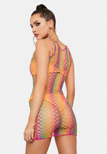 Rainbow Diamond Fishnet Tank Mini Dress - Multi_01.jpg
