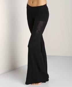 Nightcap Slub Sweater Flare Pants Black - 3.jpg