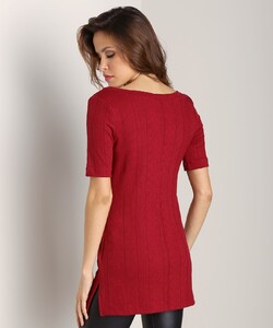 Three Dots Tunic with Side Slits Crimson - 4.jpg
