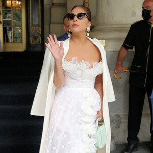 lady-gaga-in-a-white-lace-and-ruffle-dress-with-a-mint-purse-nyc-07-01-2021-2.jpg