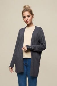 131 Petites Grey Longline Cardigan image number 0.jpg