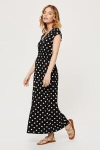 105 Petite Spot V-neck Maxi Dress image number 2.jpg