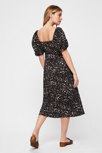 105 Petite Non Print Square Neck Midi Dress image number 2.jpg