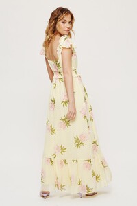 174 Petite Yellow Floral Maxi Dress image number 2.jpg