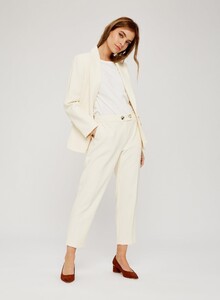 133 Petite Ivory Gold Button Blazer image number 3.jpg