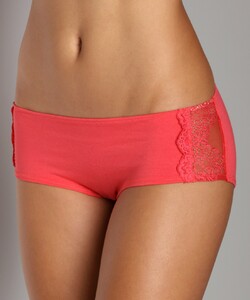 Only Hearts So Fine With Lace Ruched Back Hipster Coral - 3.jpg