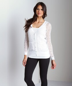 Free People Knit Cardi White - 2.jpg