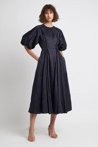 S55-21SS5150_Revitalise_Puff_Sleeve_Midi_Dress_Ink-21540-Aje-0782_frontshot.jpeg