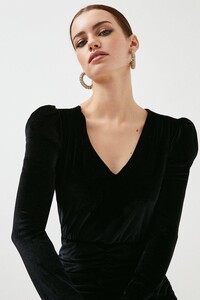black-petite-stretch-velvet-v-neck-jersey-mini-dress-2.jpeg