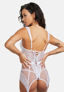 Lace Mesh Babydoll Lingerie Set - White_01.jpg
