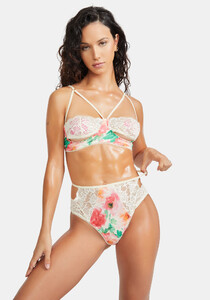 Floral Print Ribbed Lace Strappy High Cut Lingerie Set_03.jpg
