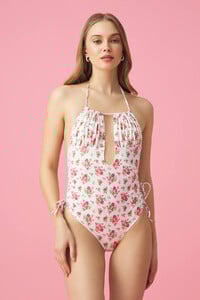 RODA Floral Pattern Halter Neck Swimsuit.jpg