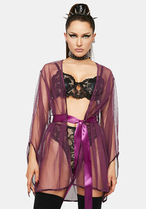 Oh La La Cheri Sheer Short Satin Tie Robe_03.jpg