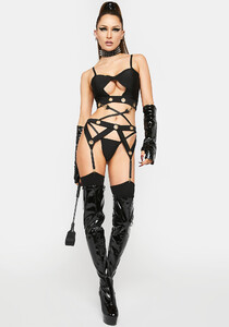 Forplay Hook And Eyelet Detail Garter Lingerie Set - Black_04.jpg