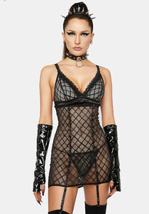 Crisscross Sheer Mesh Babydoll With Garters - Black_02.jpg