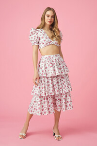 BRAN Floral Print Tiered Poplin Skirt.jpg