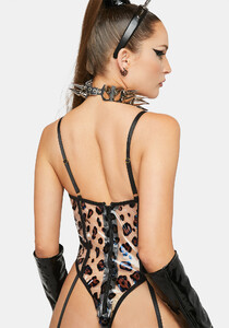 Forplay Leopard Print Vinyl Teddy - Multi_03.jpg