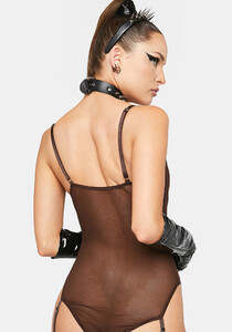 Forplay Hook And Eye Sheer Garter Teddy - Brown_02.jpg